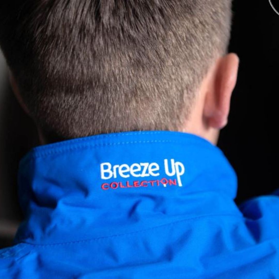 Celtic Equine Kids Breeze Up Oxford Blouson Weatherproof Winter Riding Jacket in Royal Blue