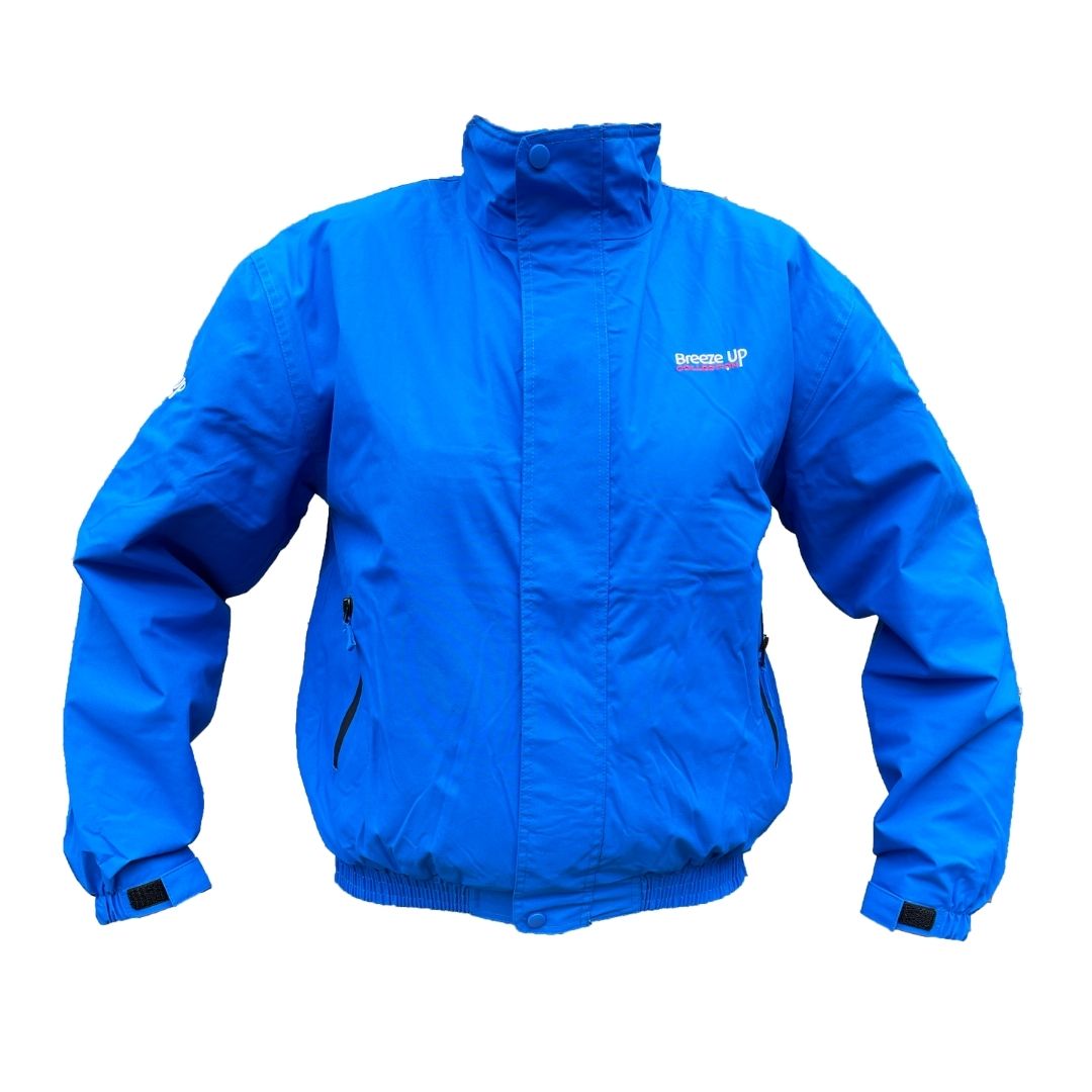 Celtic Equine Kids Breeze Up Oxford Blouson Weatherproof Winter Riding Jacket in Royal Blue