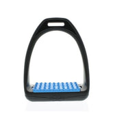 Celtic Equine Breeze Up Reflex Stirrup Black with Light Blue Tread