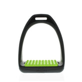 Celtic Equine Breeze Up Reflex Stirrup Black with Light Green Tread