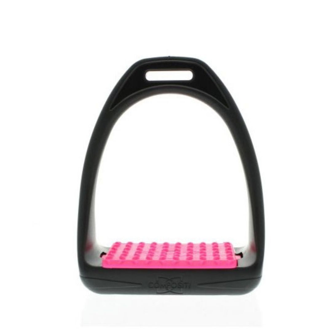 Celtic Equine Breeze Up Reflex Stirrup Black with Pink Tread