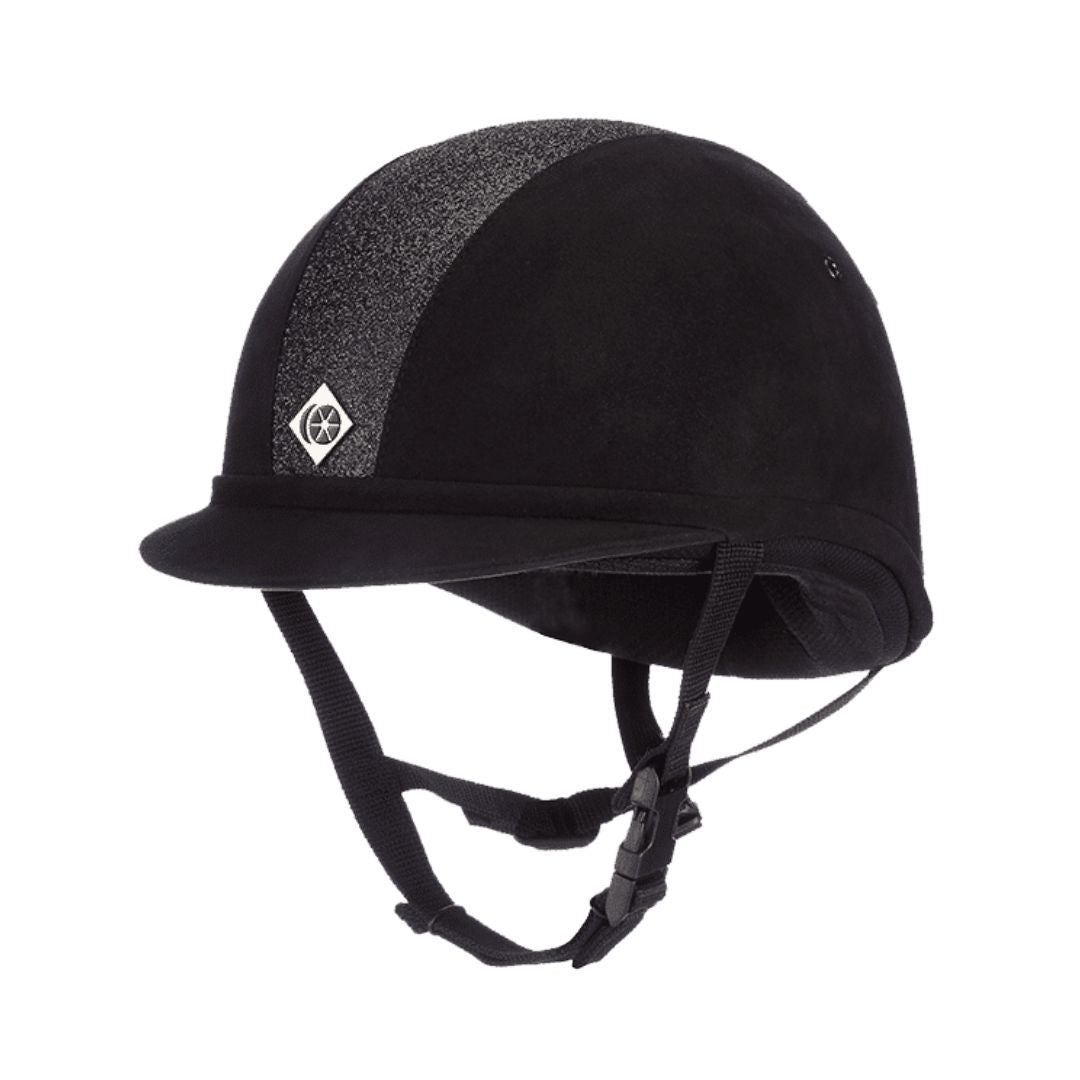 Charles Owen YR8 Junior Sparkly Riding Helmet in Black