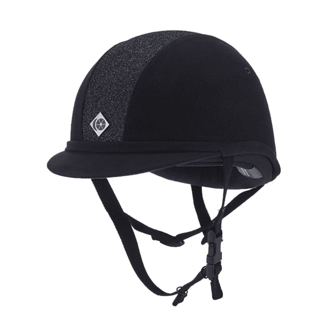 Charles Owen YR8 Junior Sparkly Riding Helmet in Navy