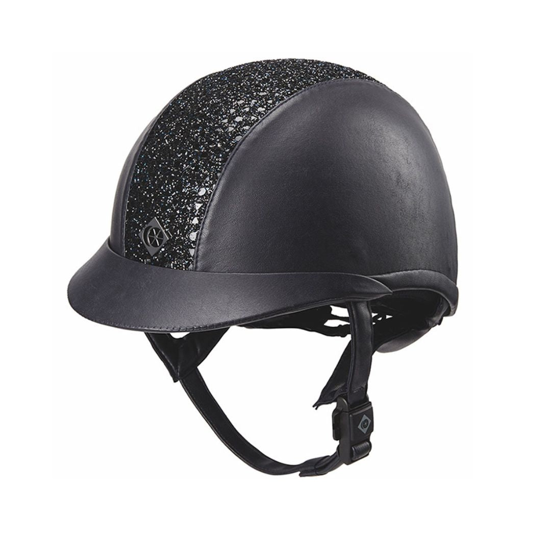 Charles Owen eLumenAyr Leather Riding Helmet in Navy