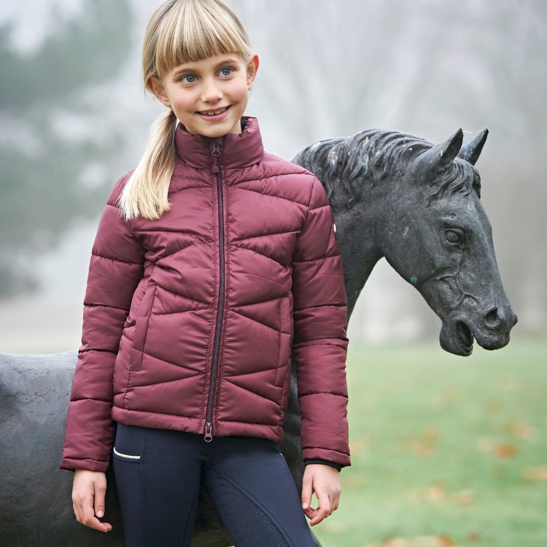 Covalliero Kids Padded Jacket in Merlot