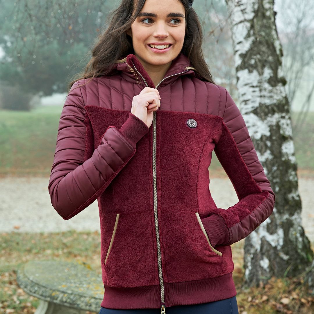 Covalliero Women's Hoodie Jacket in Merlot