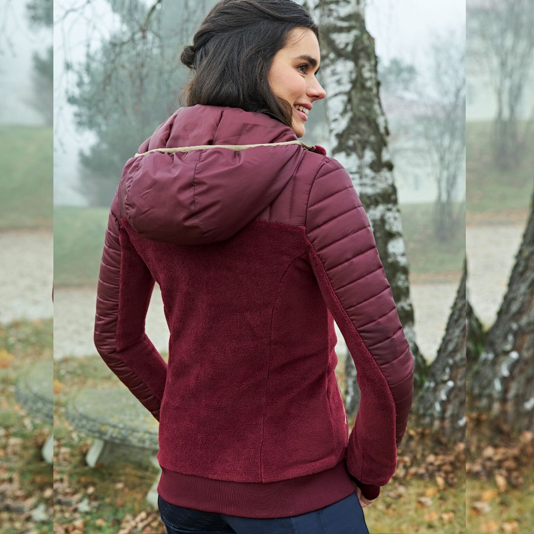 Covalliero Women's Hoodie Jacket in Merlot
