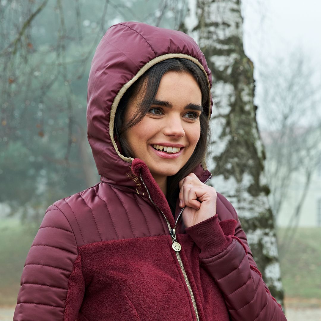 Covalliero Women's Hoodie Jacket in Merlot