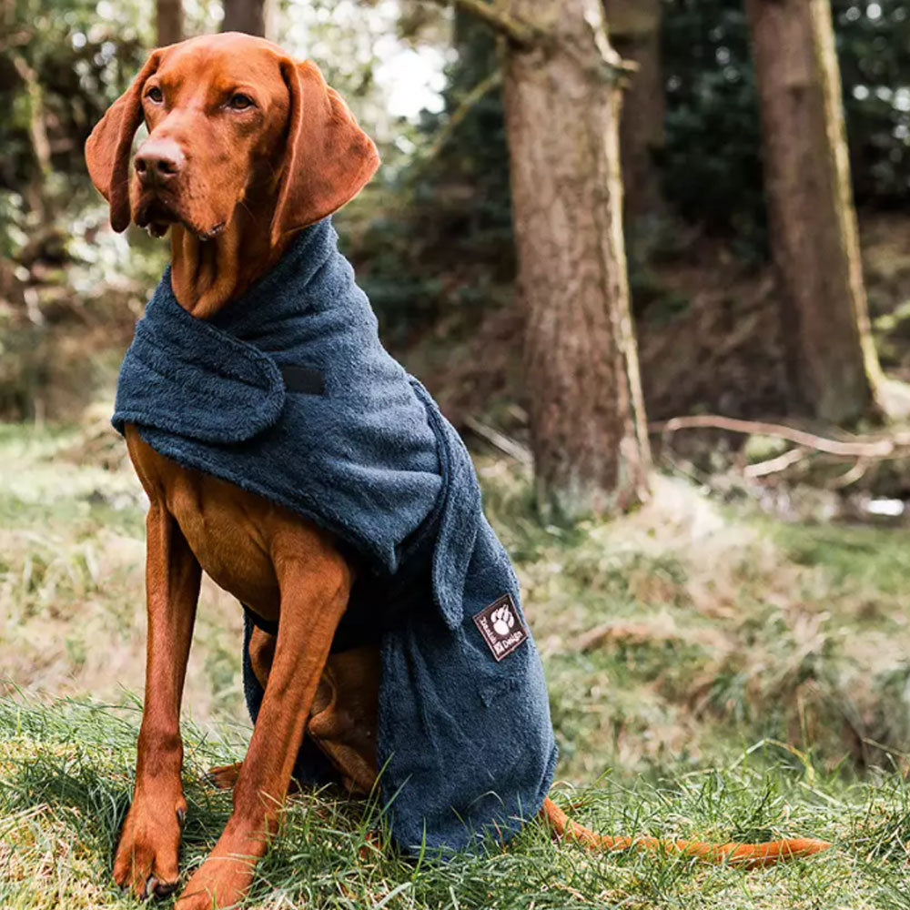Danish Design Dog Robe in Navy