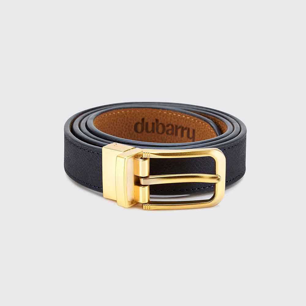 Dubarry Foynes Leather Belt in Navy & Tan