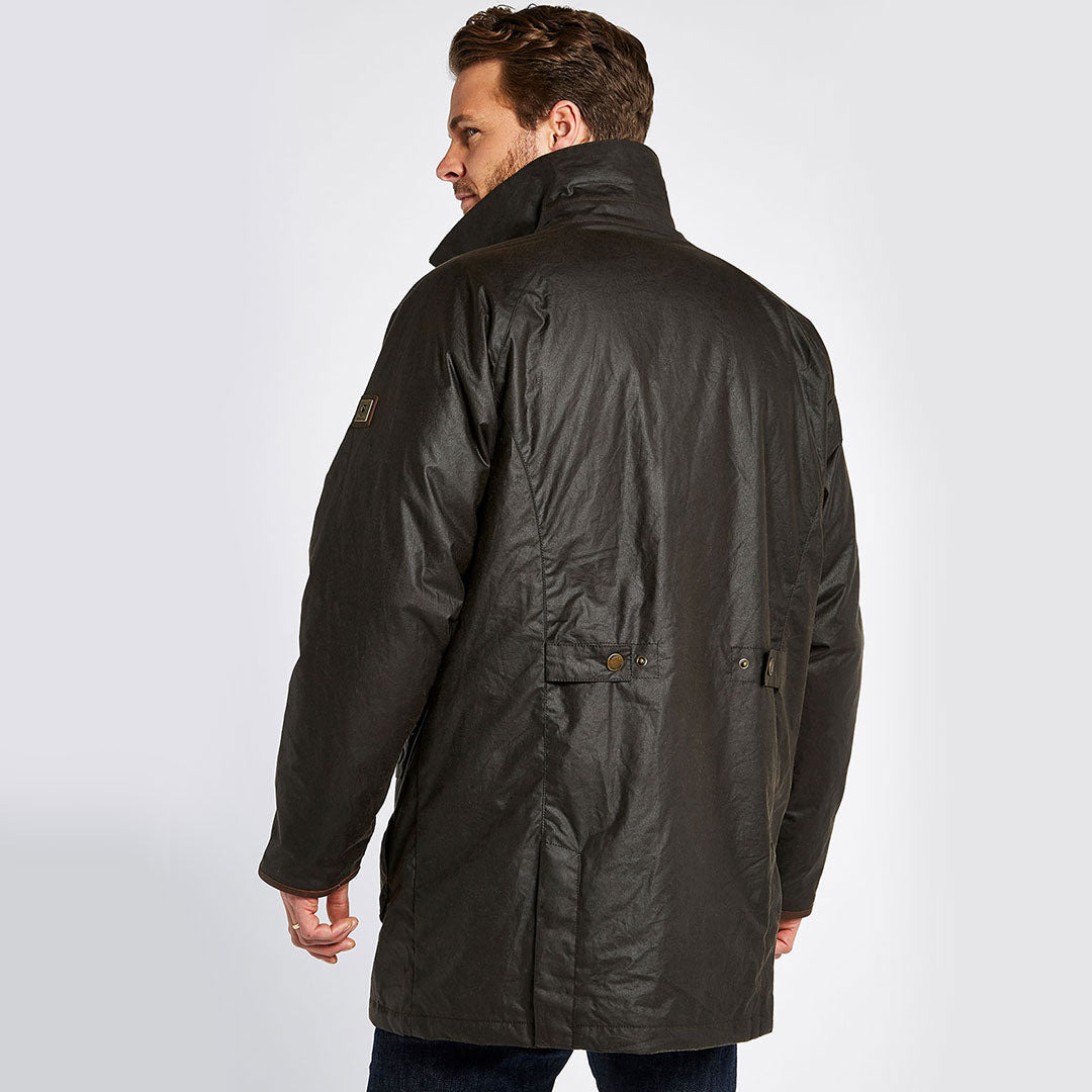 Dubarry Men's Brunswick Wax Jacket in Verdigris