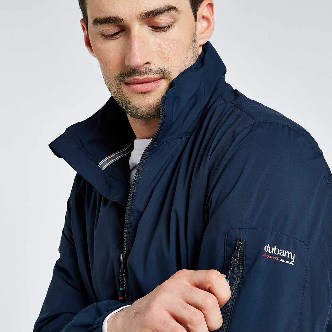 Dubarry Men's Croatia Fleece-lined Crew Jacket in Navy