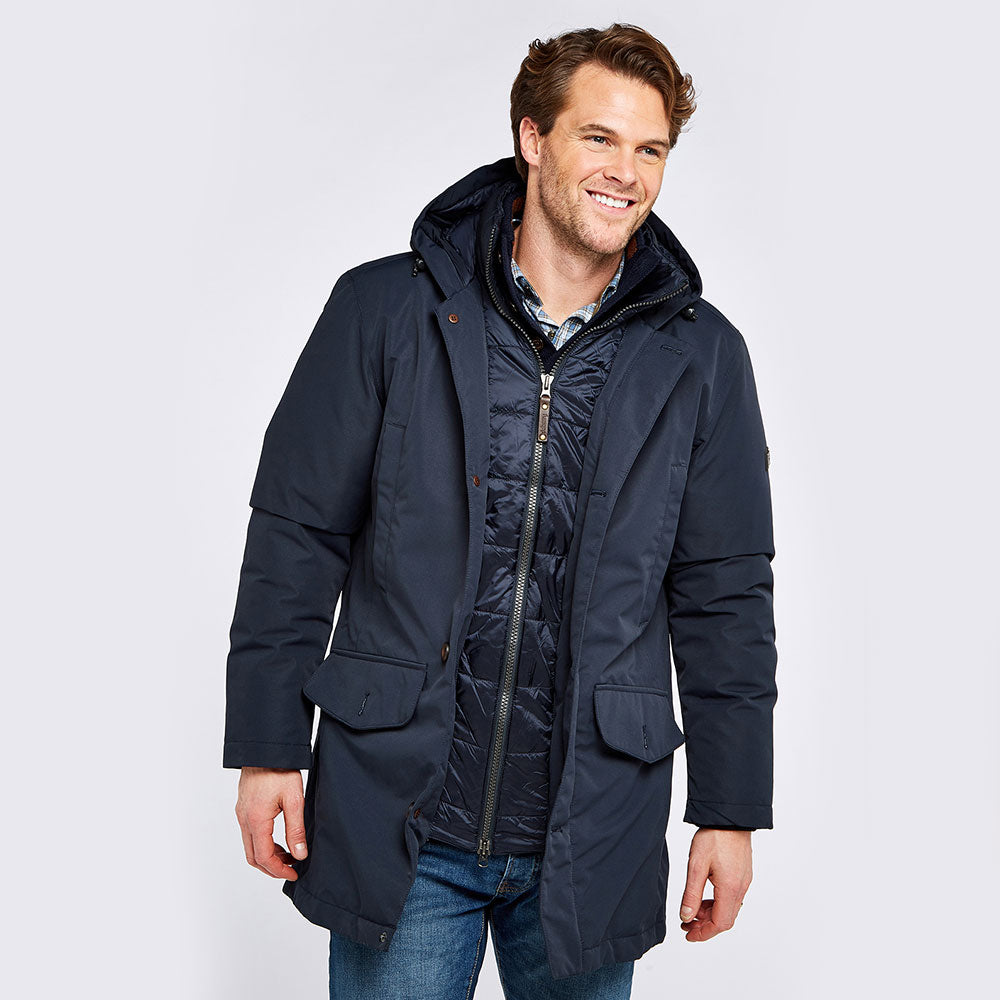 Dubarry Men's Urlingford Down Parka Jacket in Navy