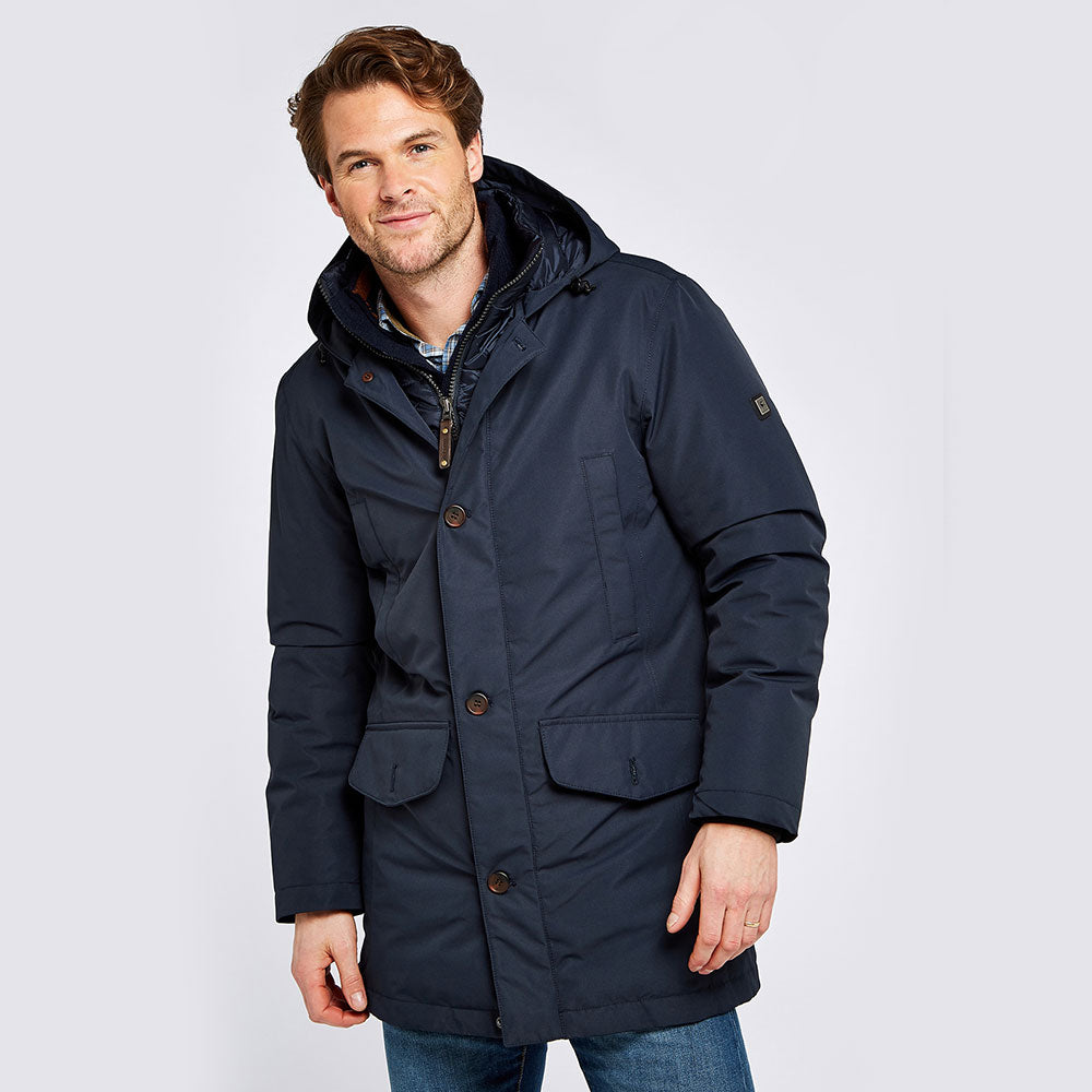 Dubarry Men's Urlingford Down Parka Jacket in Navy
