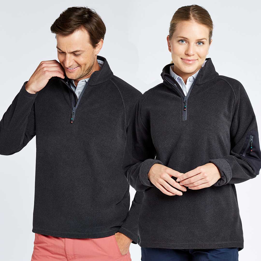 Dubarry Unisex Monaco Quarter-zip Fleece in Graphite