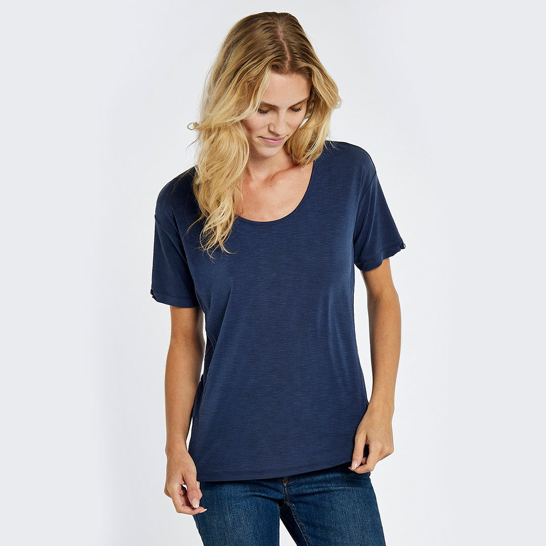 Dubarry Women's Cloyne Short Sleeve Top in Navy