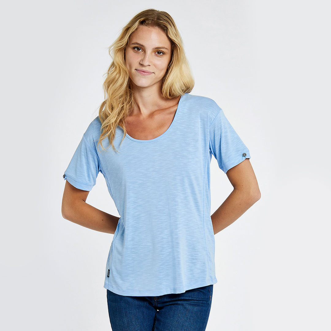 Dubarry Women's Cloyne Short Sleeve Top in Light Sky