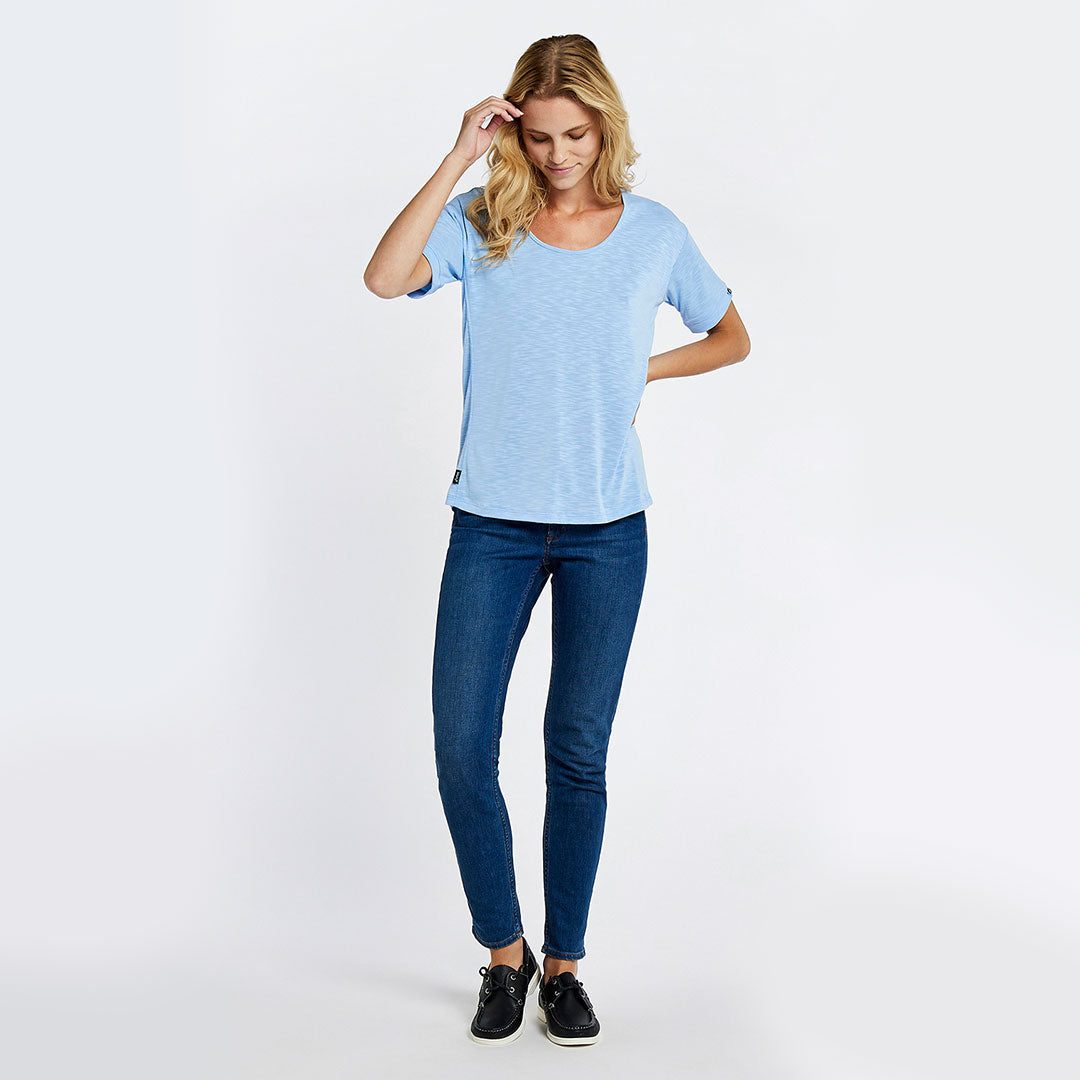 Dubarry Women's Cloyne Short Sleeve Top in Light Sky