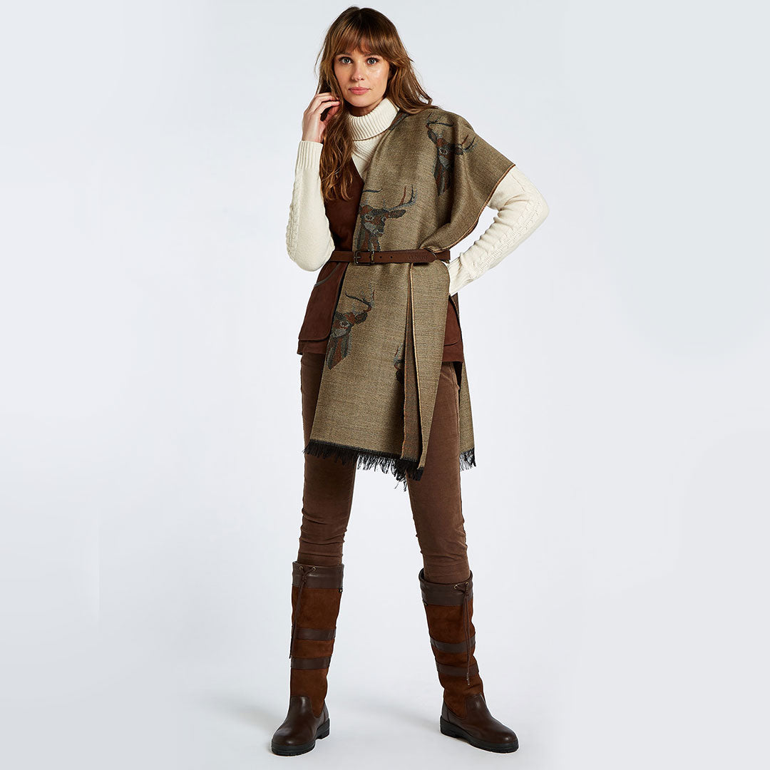 Dubarry Women's Heatherbell Stole Scarf in Camel