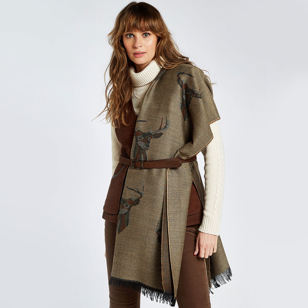 Dubarry Women's Heatherbell Stole Scarf in Camel