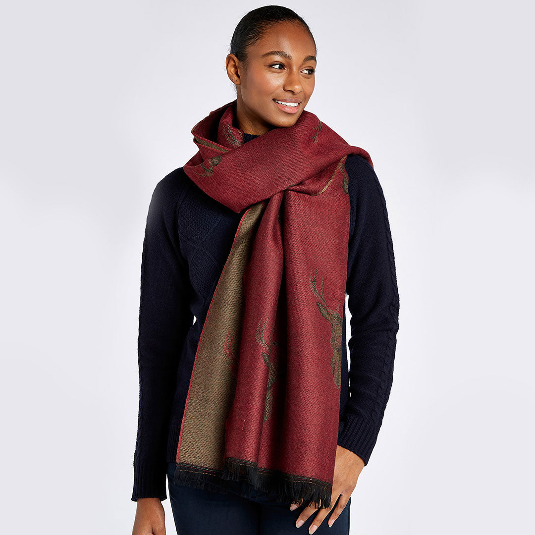 Dubarry Women's Heatherbell Stole Scarf in Cardinal