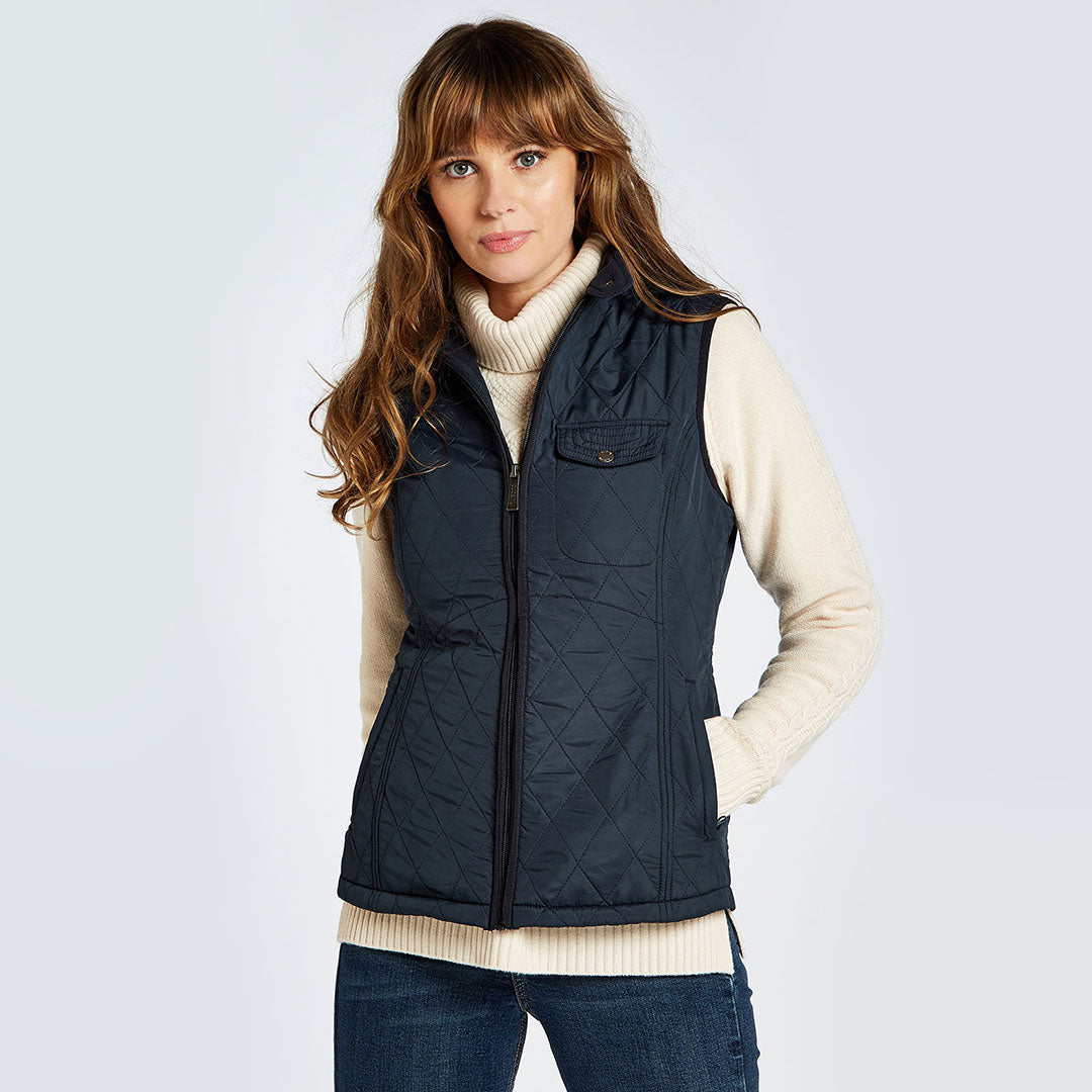 Dubarry Women's Rathdown Quilted Gilet in Navy