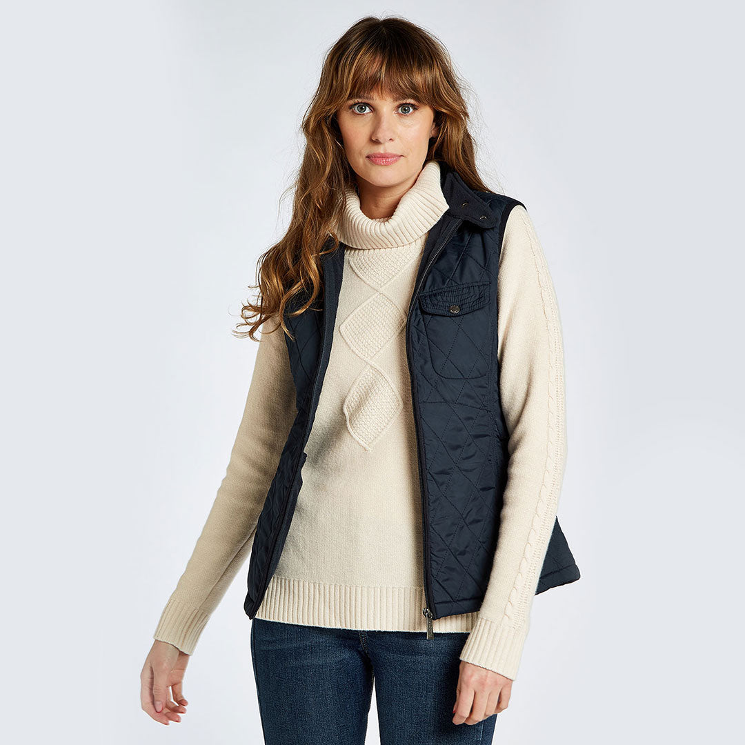 Dubarry Women's Rathdown Quilted Gilet in Navy