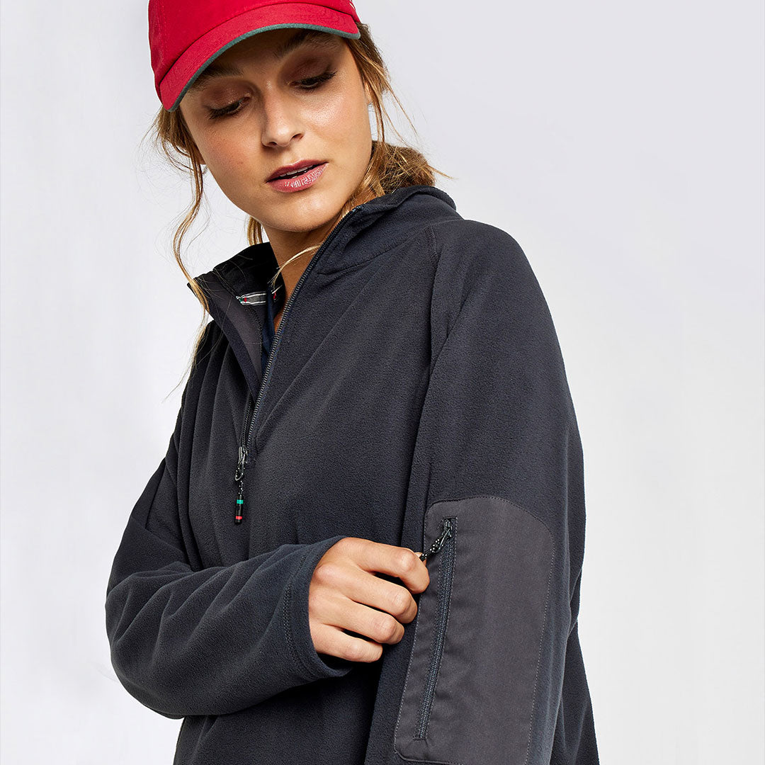 Dubarry Women's Valencia Quarter-zip Fleece Jumper in Graphite