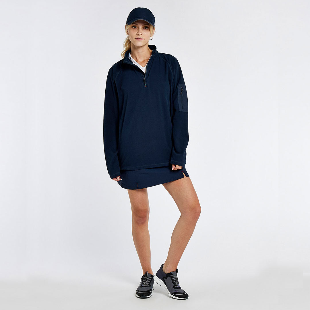 Dubarry Women's Valencia Quarter-zip Fleece Jumper in Navy