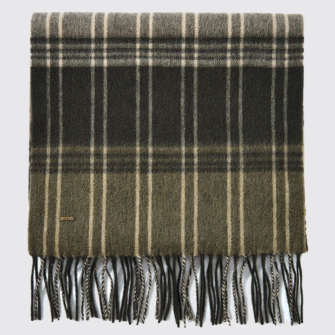 Dubarry Gleneagle Wool Scarf in Olive