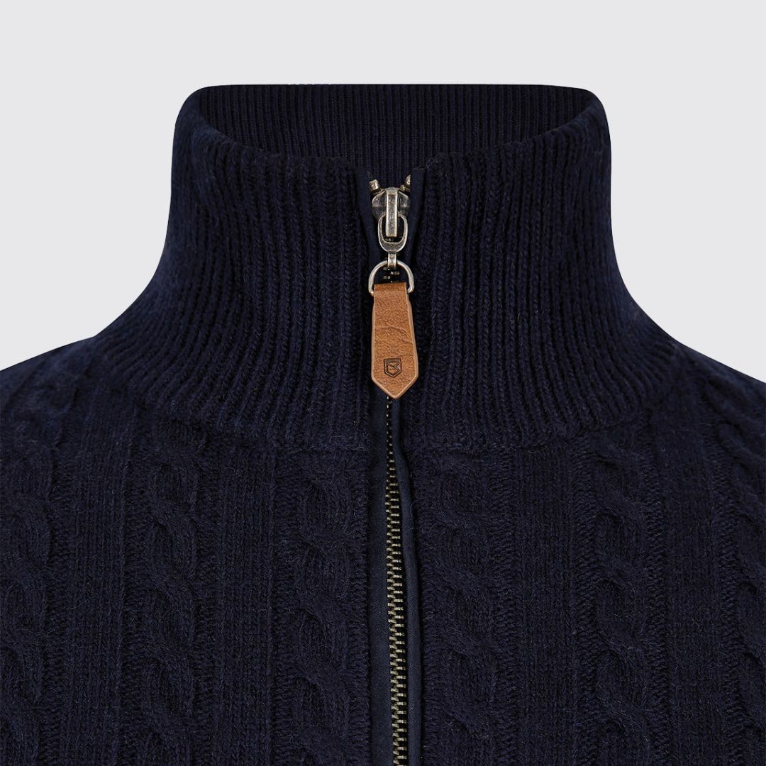 Dubarry Men's Cronin Zip Neck Jumper in Navy
