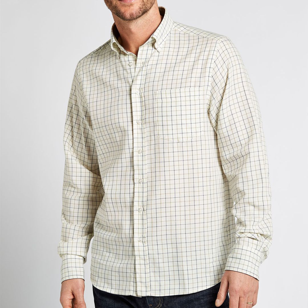 Dubarry Men's Hollymount Check Shirt in Cream
