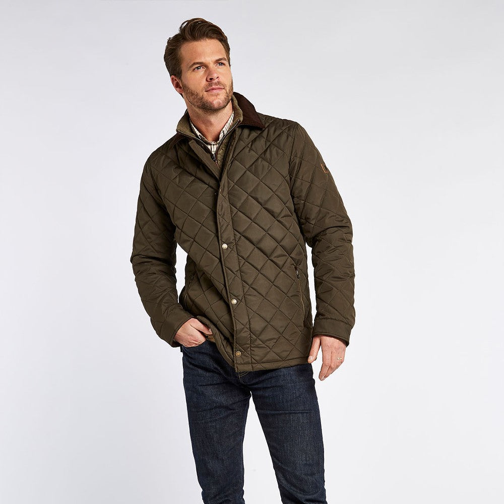 Dubarry Men's Mountusher Quilted Jacket in Olive