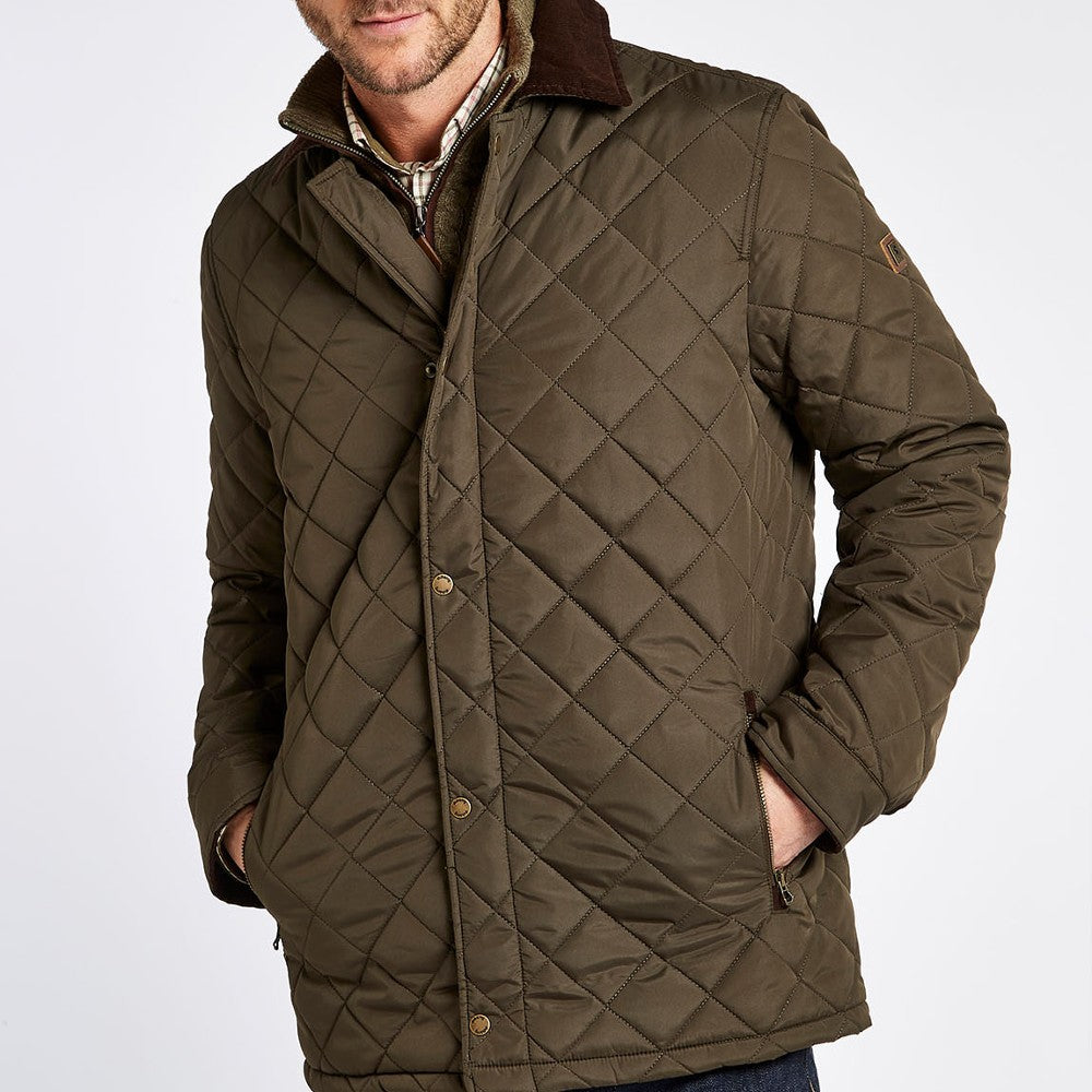 Dubarry Men's Mountusher Quilted Jacket in Olive