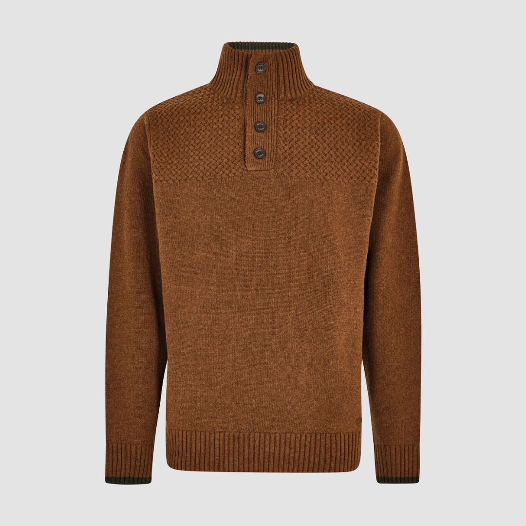 Dubarry Men's Roundwood Knitted Jumper in Nutmeg
