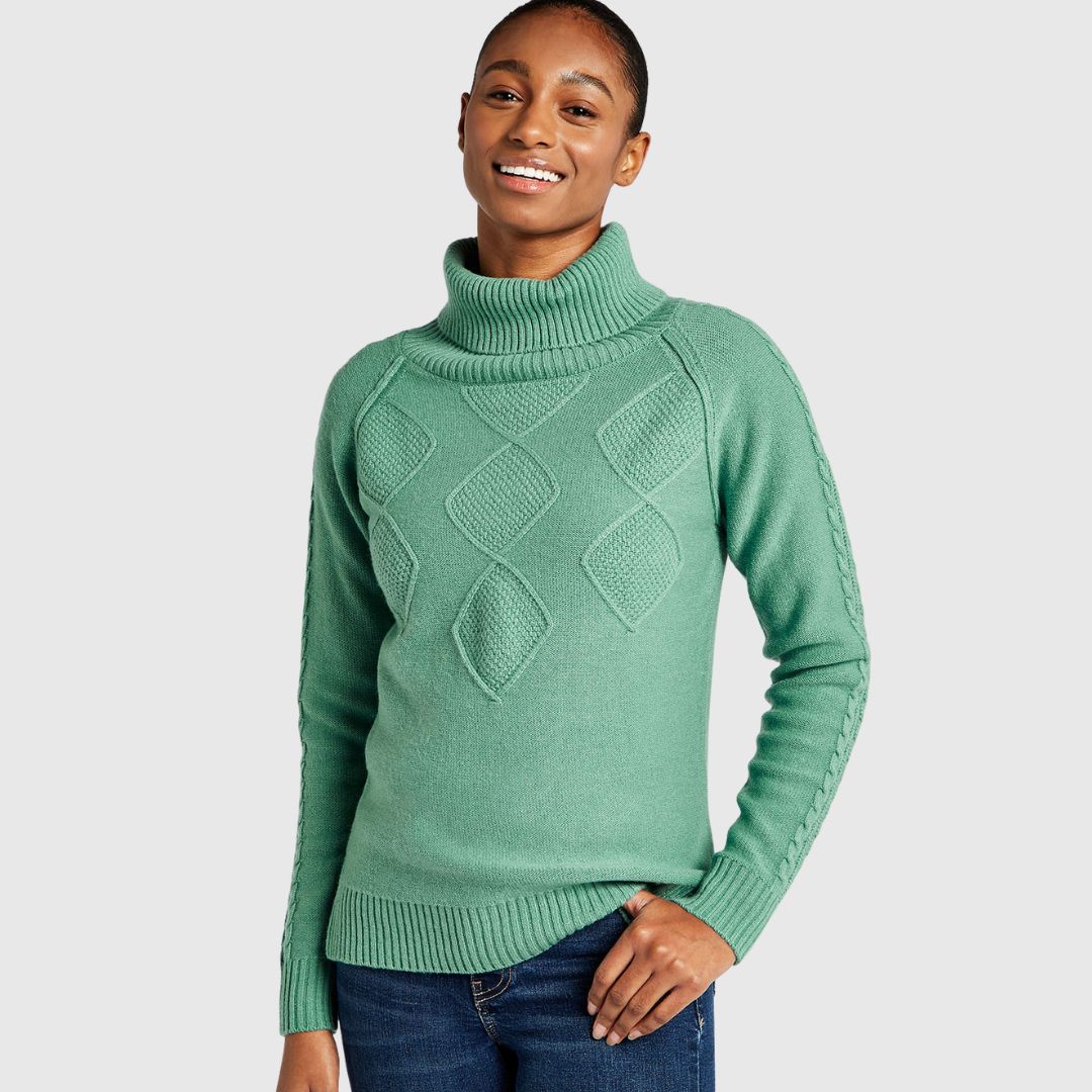 Dubarry Women's Belleek Chunky Roll Neck Jumper in Crab Apple