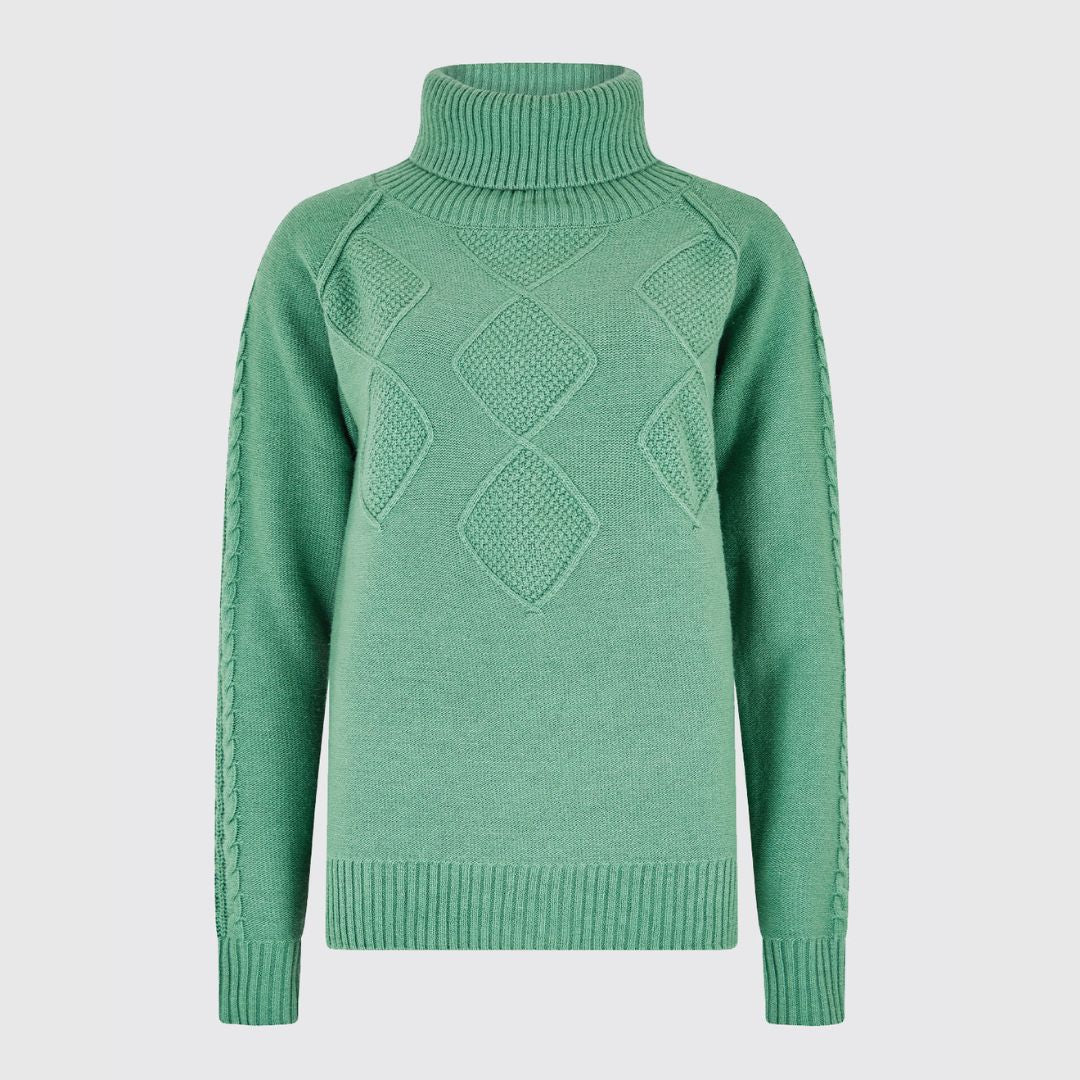 Dubarry Women's Belleek Chunky Roll Neck Jumper in Crab Apple