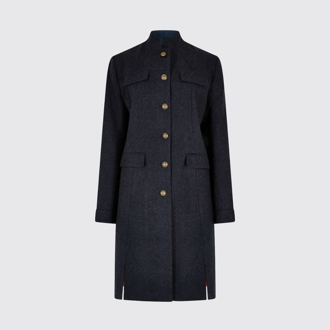 Dubarry Women's Coolepark Tweed Coat in Navy