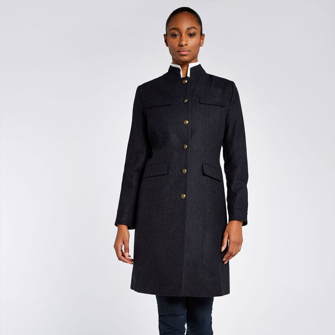 Dubarry Women's Coolepark Tweed Coat in Navy