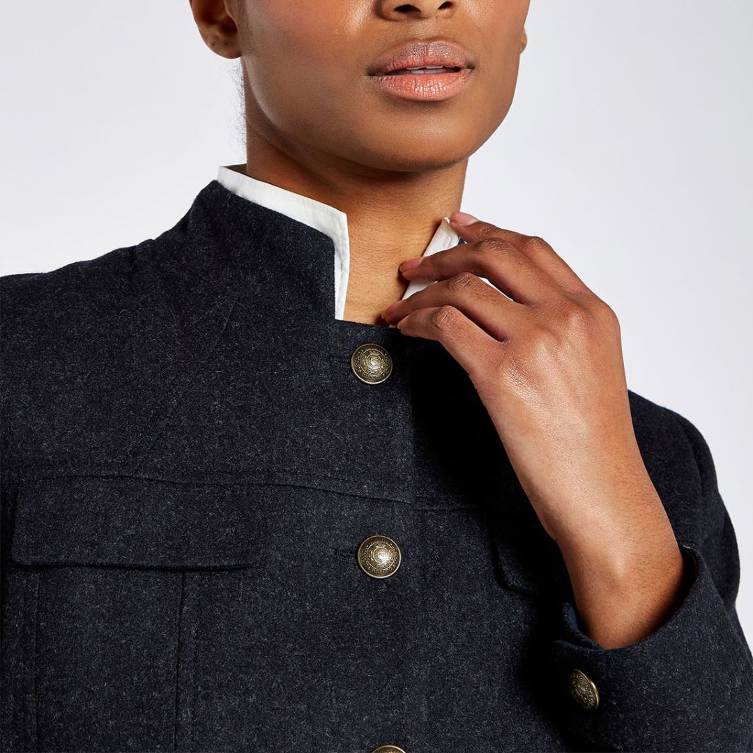 Dubarry Women's Coolepark Tweed Coat in Navy