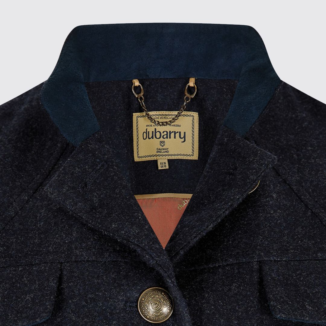 Dubarry Women's Coolepark Tweed Coat in Navy