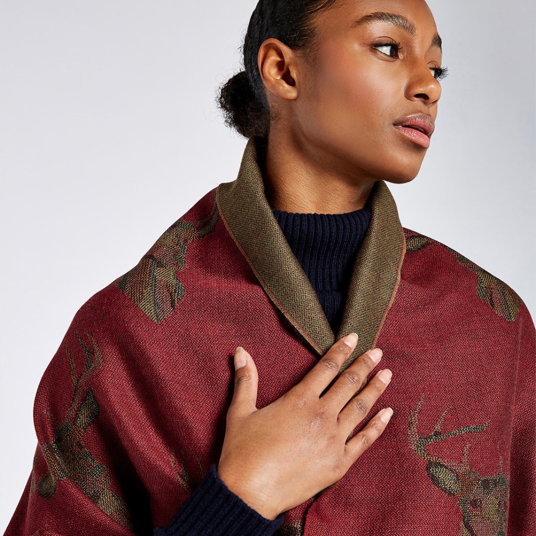 Dubarry Women's Heatherbell Stole Scarf in Cardinal