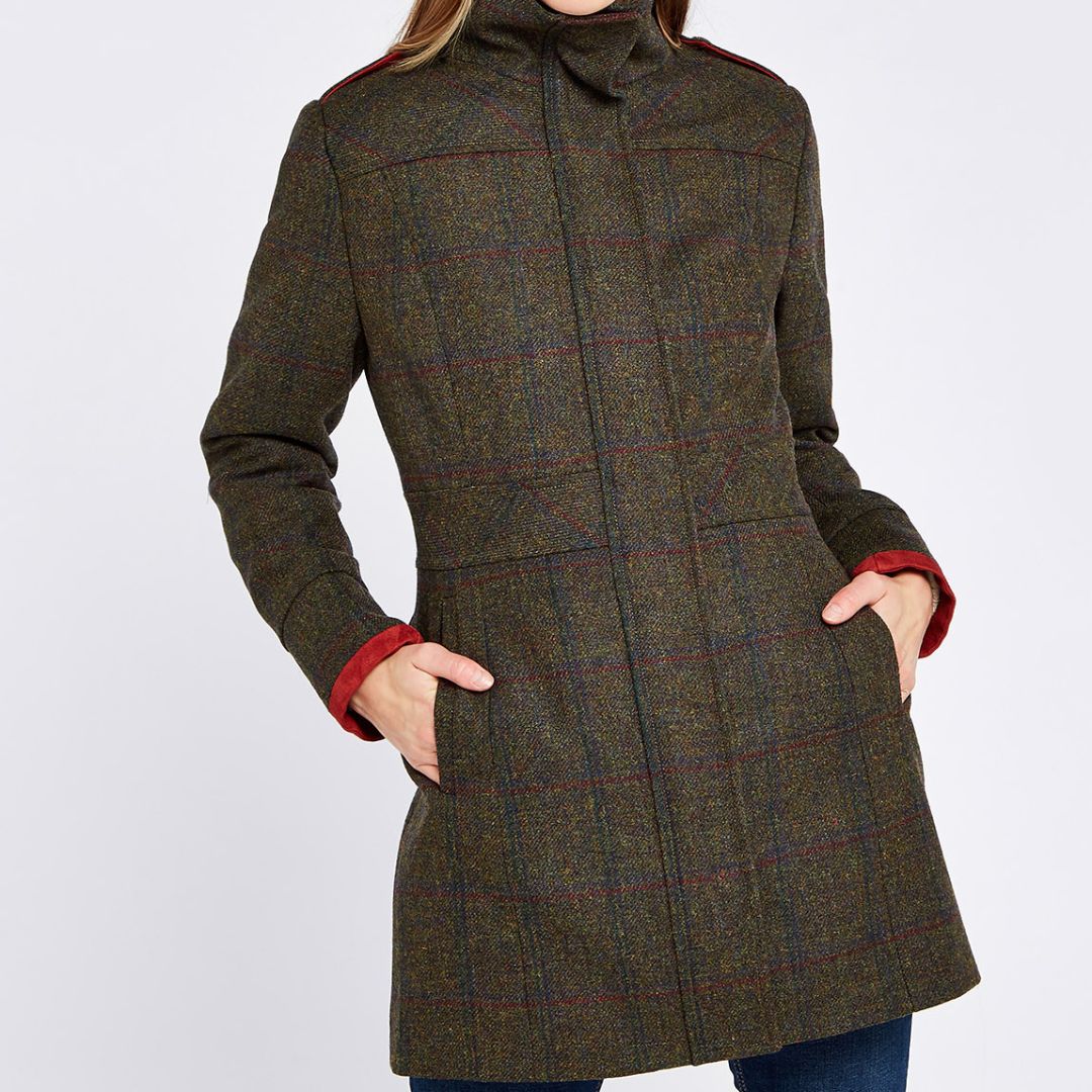 Dubarry Women's Hedgerow Tweed Coat in Hemlock
