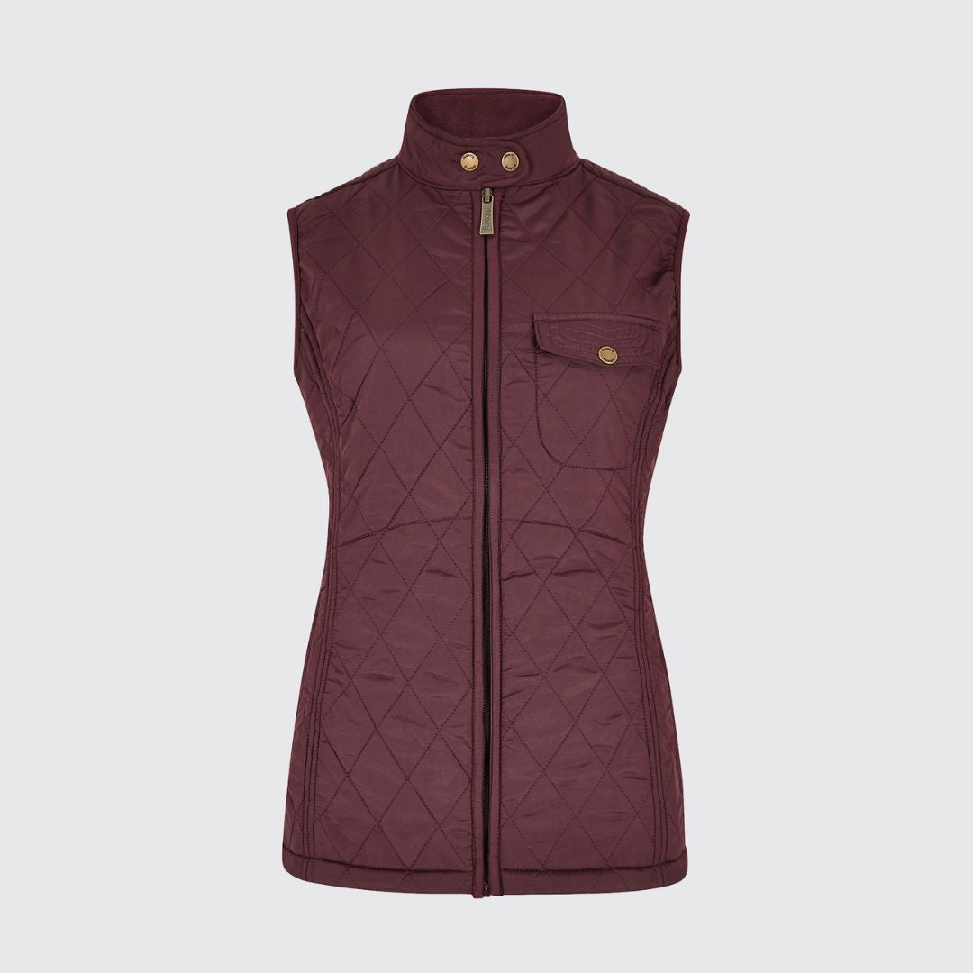 Dubarry Women's Rathdown Quilted Gilet in Currant