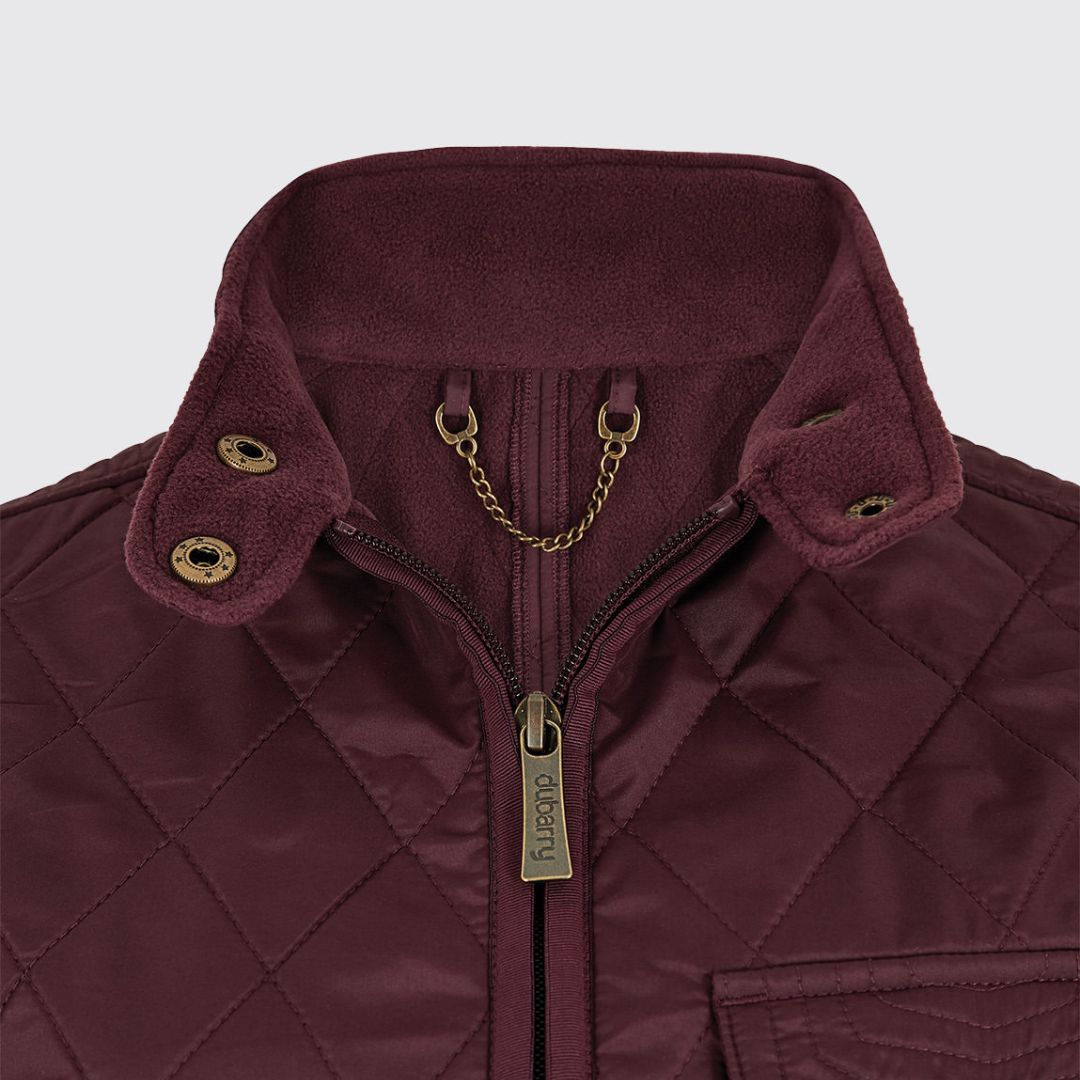 Dubarry Women's Rathdown Quilted Gilet in Currant