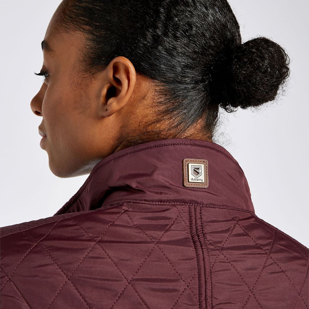 Dubarry Women's Rathdown Quilted Gilet in Currant