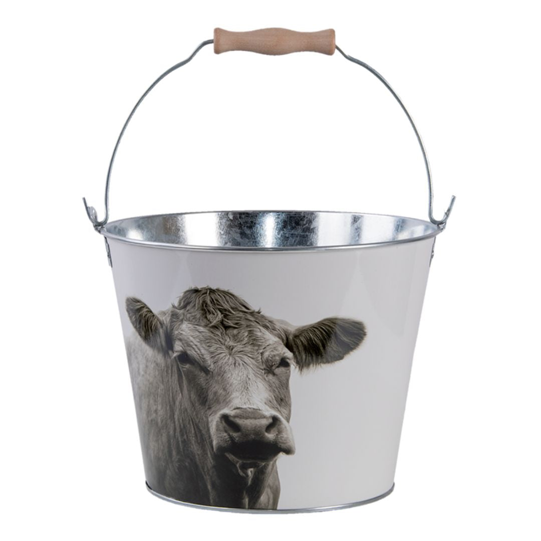 Esschert Design Farm Animals Bucket Assortment in Black/White