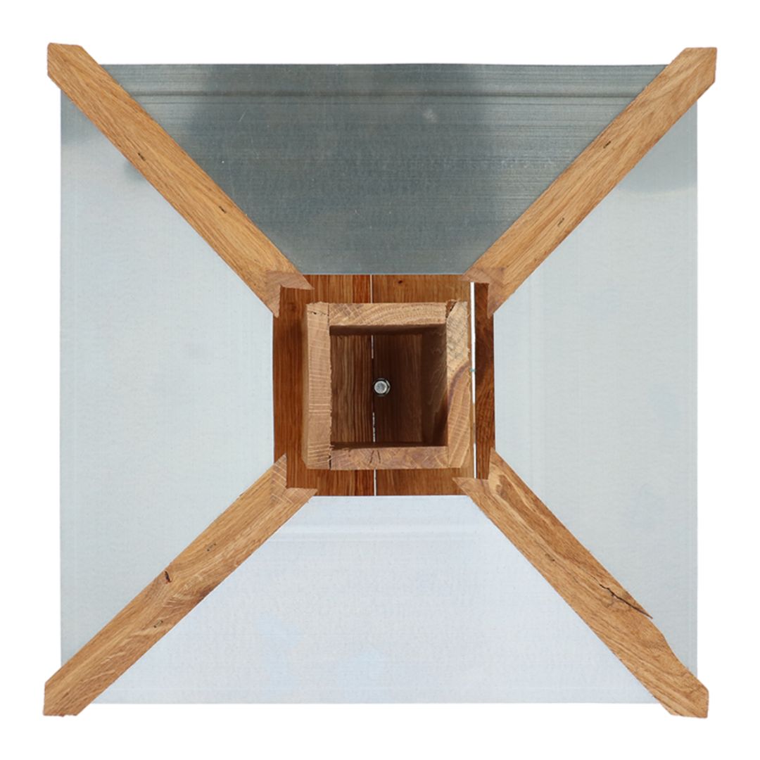 Esschert Design Oak Square Bird Table with Silo