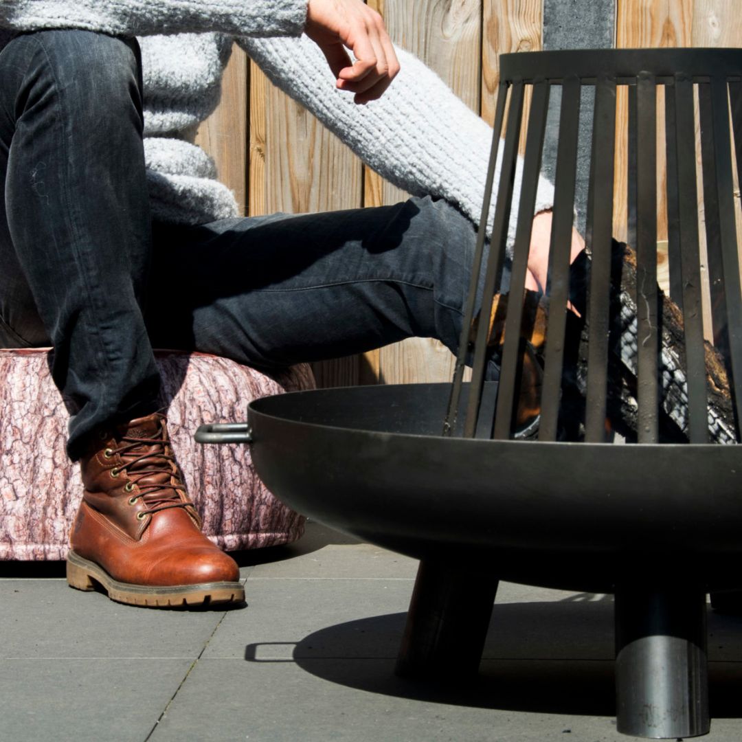 Esschert Design Tree Trunk Outdoor Pouffe