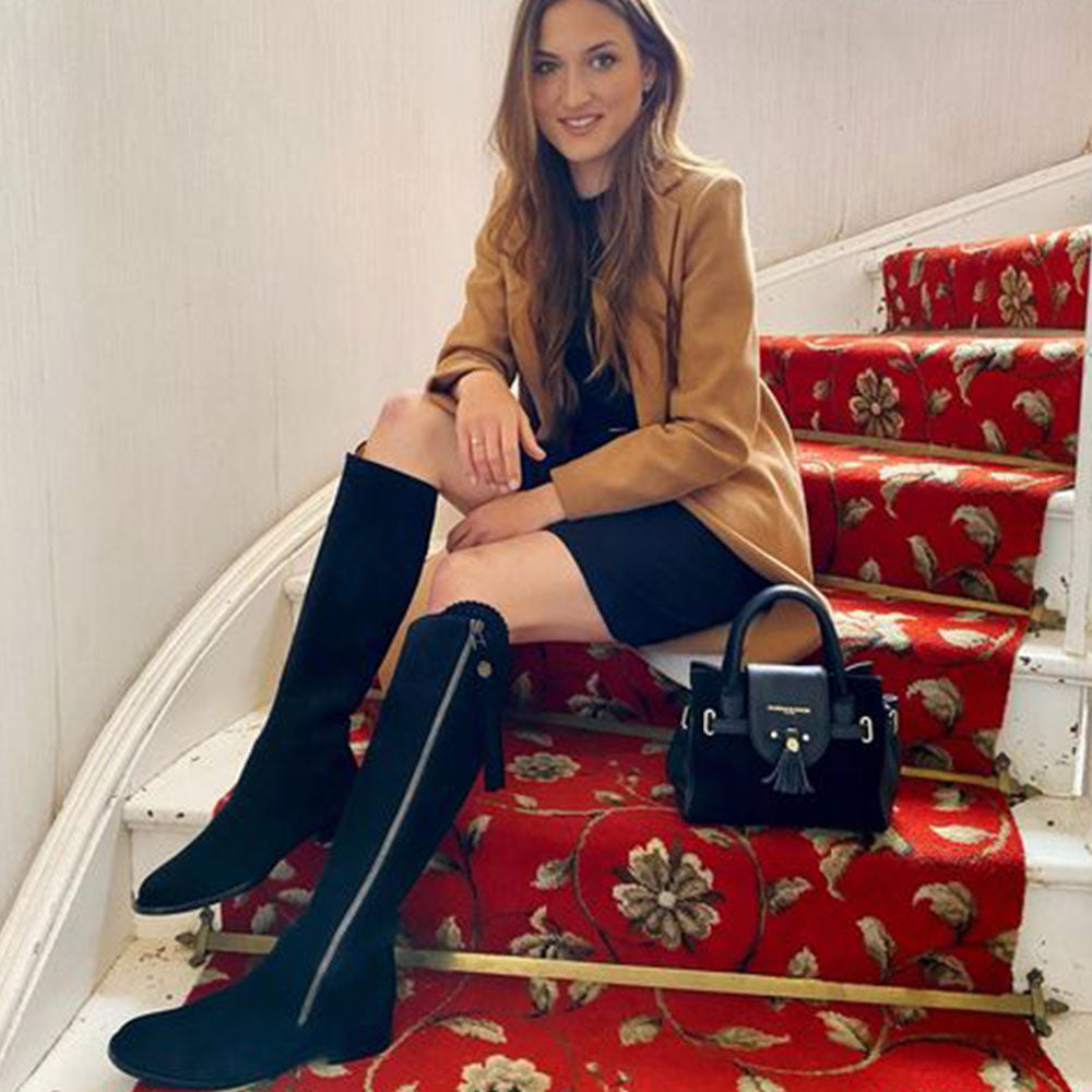 Fairfax & Favor Regina Suede Boot in Black